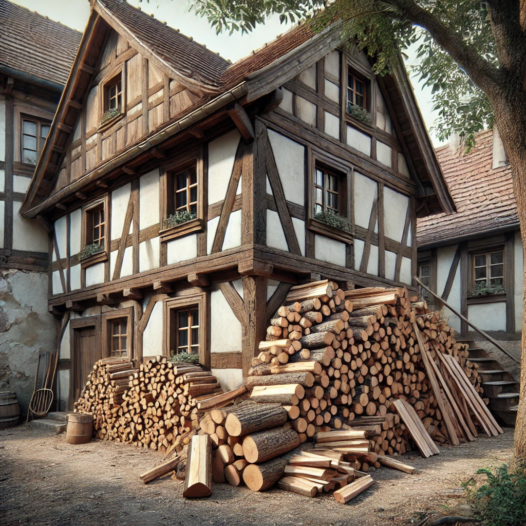 You are currently viewing Probleme durch unsachgemäße Lagerung von Brennholz und anderen Materialien in Fachwerkhäusern